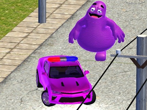 Grimace vs Police SuperCar — Corrida